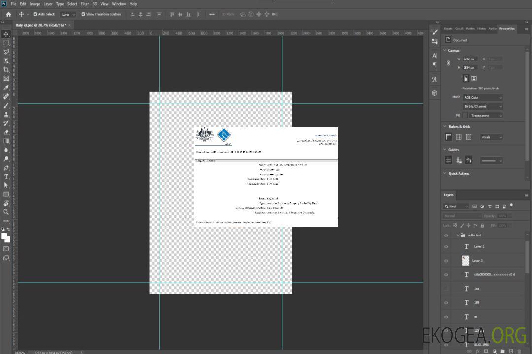 Certificat d'enregistrement de société 2 de l'Australian Securities and Investments Commission (ASIC) template